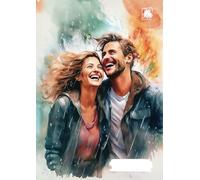 Scribeio Notebook- A happiness couple, Pack of 1 | Unruled | 8.27 x 11.69 inches | Attractive Cover Designs | 120 pages | Notebooks | College, school ... romance, outdoors, watercolor, joy, cheerful