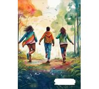 Scribeio Notebook- Three Friends, Pack of 1 | Unruled | 8.27 x 11.69 inches | Attractive Cover Designs | 120 pages | Notebooks | College, school & ... greenery, outdoors, adventure, colorful, joy.
