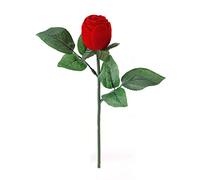 Scrigno Anelli Testa con rosa con lungo stelo lunghi steli di fiori contenitore di monili Scatola Confezione per matrimonio Anelli/anello di fidanzament-Valentine's Day