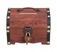 Scrigno decorativo in legno per monete e oggetti nostalgici (B)