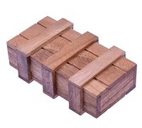 Scrigno del tesoro con 2 scomparti segreti - Scrigno del tesoro - Scatola magica - Gioco di pensiero - Giochi di pazienza - Gioco di logica in legno