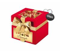 Scrigno Diamante con Praline di Cioccolato al Latte Ripiene di Crema alla Nocciola Portagioie 380g