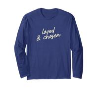 Script di Fede Minimalista Divertente Amato e Scelto Maglia a Manica