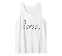 Script di Parole d'Amore con Cuore per Lettera V Canotta