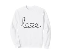 Script di Parole d'Amore con Cuore per Lettera V Felpa