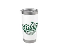 Script G'day con aborigeno Dot Art Boomerang Kangaroo Emu Bicchiere termico in acciaio inox doppia parete