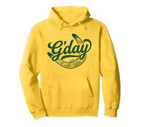 Script G'Day con aborigeno DOT Art Boomerang Kangaroo Emu Felpa con Cappuccio
