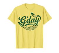 Script G'Day con aborigeno DOT Art Boomerang Kangaroo Emu Maglietta