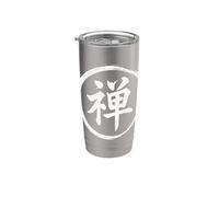 Script in lingua giapponese Kanji "Zen" Bicchiere termico in acciaio inox doppia parete