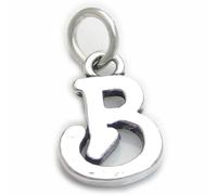 Script lettera B iniziale charm in argento sterling .925 x 1 lettere charms