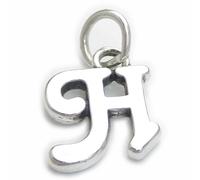 Script lettera H iniziale charm in argento sterling .925 x 1 lettere charms