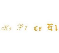 Script/Old English Letters, Gold