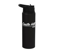 Script retrò di Castle Hill Ave Bronx New York NYC Stainless Steel Insulated Water Bottle