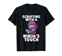 Scripting tecnologico e di codifica con il tocco di un ninja Maglietta