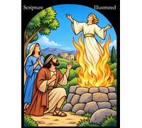 Scripture Illustrated: 51 Bold & Easy Old Testament Line Art Scenes to Color with KJV Scripture References and Biblical Context Volume 4