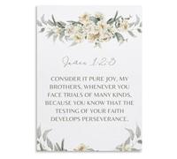 Scripture Inspired Poster Floral Joy Message Home Decor