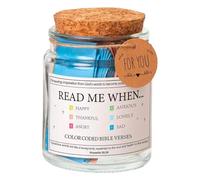 Scripture Jar, Prayer Jar, Bible Verses, Creative Glass Design, Uplifting Scripture Cards, Daily Devotionals for Home Church Gift, 3.54x2.56 Inches, Multicolor, 1 Piece