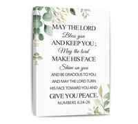 Scripture Print Canvas Wall Art Numbers 6:24-26 May The Lord Bless You And Keep You Christian Poster Blessing Quote Inspirational Decor(Framed,08x12inch(20x30cm))