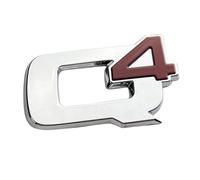Scritta 3D baule in metallo Stelvio Q4 logo base nero, Compatibile con Alfa Romeo Stemma adesivo scritta portellone sportivo Stelvio Stelvio accessori Stelvio (Q4 Argento)