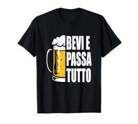 Scritta Bevi e Passa Tutto Maglietta