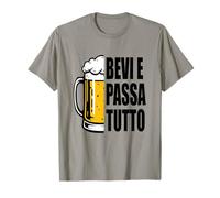 Scritta Bevi e Passa Tutto Maglietta