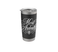 Scritta bianca decorata con scritta "Most Ardently Jane Austen" Bicchiere termico in acciaio inox doppia parete