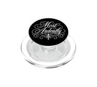 Scritta bianca decorata con scritta "Most Ardently Jane Austen" PopSockets PopGrip per MagSafe