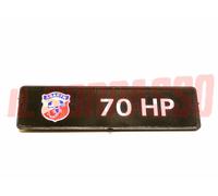 SCRITTA COFANO ANTERIORE AUTOBIANCHI A112 ABARTH 70 HP SERIGRAFIA PICCOLA GRIGIA