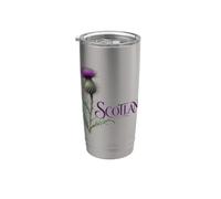 Scritta decorata con cardo scozzese scozzese Bicchiere termico in acciaio inox doppia parete