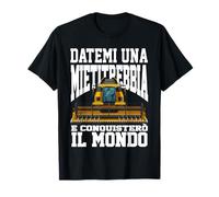 Scritta Divertente Agricoltore Mietitrebbia Contadino Fieno Maglietta