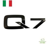 Scritta Emblema Fregio Badge Logo Posteriore Per Audi Q 7 Q7 SQ7 Nero Lucido