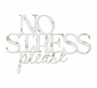 Scritta Frase in Legno da Appendere alla Parete per Cucina Locali e Bar, Decorazione Murale No Stress Please, Parola Decorativa in Legno Declea Home Decor