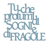 Scritta in Legno con frase Sogni e Fragole - Citazione d'amore, idea regalo Scritta Decorativa Fatta a Mano Arredo Decorazione