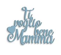 Scritta in Legno con Frase Ti Voglio Bene Mamma - Scritta Decorativa Festa della Mamma Fatta a Mano - Arredo per la casa Idea Regalo
