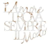 Scritta in Legno da appendere l'Amore trova sempre il Modo, Decorazione murale in Legno d'amore per la casa, soggiorno, camera - Design Declea