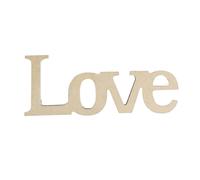Scritta in legno mdf Love 35x13,5x1 cm Atro
