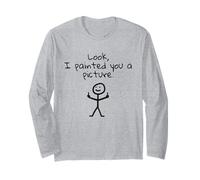 Scritta Ironica Stickman - Divertente e sfacciato Maglia a Manica