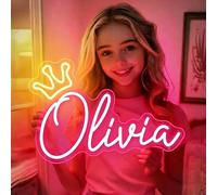 Scritta LED Personalizzabile Insegna Luminosa Neon Personalizzata da Parete | Decorazione per Matrimonio, Compleanno, Anniversario, Camera da Letto, Bar e Negozio, Personalizzabile con Nome e Logo