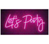 Scritta luminosa Neon Light "Let's Party" Cm. 60x29