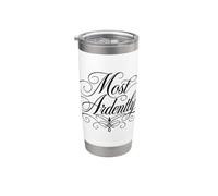 Scritta "Most Ardently Jane Austen", colore: nero Bicchiere termico in acciaio inox doppia parete