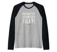 Scritta Nazareth, Lourdes, Islay Whisky Maglia con Maniche Raglan
