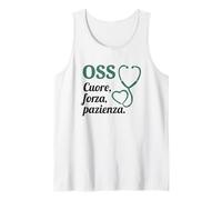 Scritta OSS O.S.S. Operatore Socio Sanitario Verde Canotta