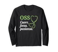 Scritta OSS O.S.S. Operatore Socio Sanitario Verde Maglia a Manica