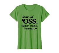 Scritta OSS O.S.S. Operatore Socio Sanitario Verde Maglietta