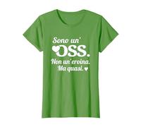 Scritta OSS O.S.S. Operatore Socio Sanitario Verde Maglietta