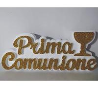 Scritta Prima Comunione POLISTIROLO con Calice 33x13x4 cm Party Festa
