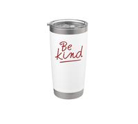 Scritta rossa minimalista diffondere gentilezza Be Kind Bicchiere termico in acciaio inox doppia parete