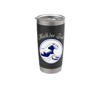 Scritta "Sea Time Waves" con illustrazione dell'oceano giapponese Bicchiere termico in acciaio inox doppia parete