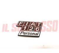 SCRITTA SIGLA COFANO POSTERIORE FIAT 126 PERSONAL IN ALLUMINIO ORIGINALE