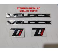 Scritta Stemma Logo Veloce + TI Fregio COMPATIBILE Alfa Romeo Giulia Stelvio